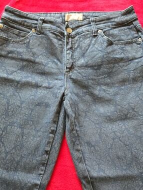 Women's Blue Patterned Jeans